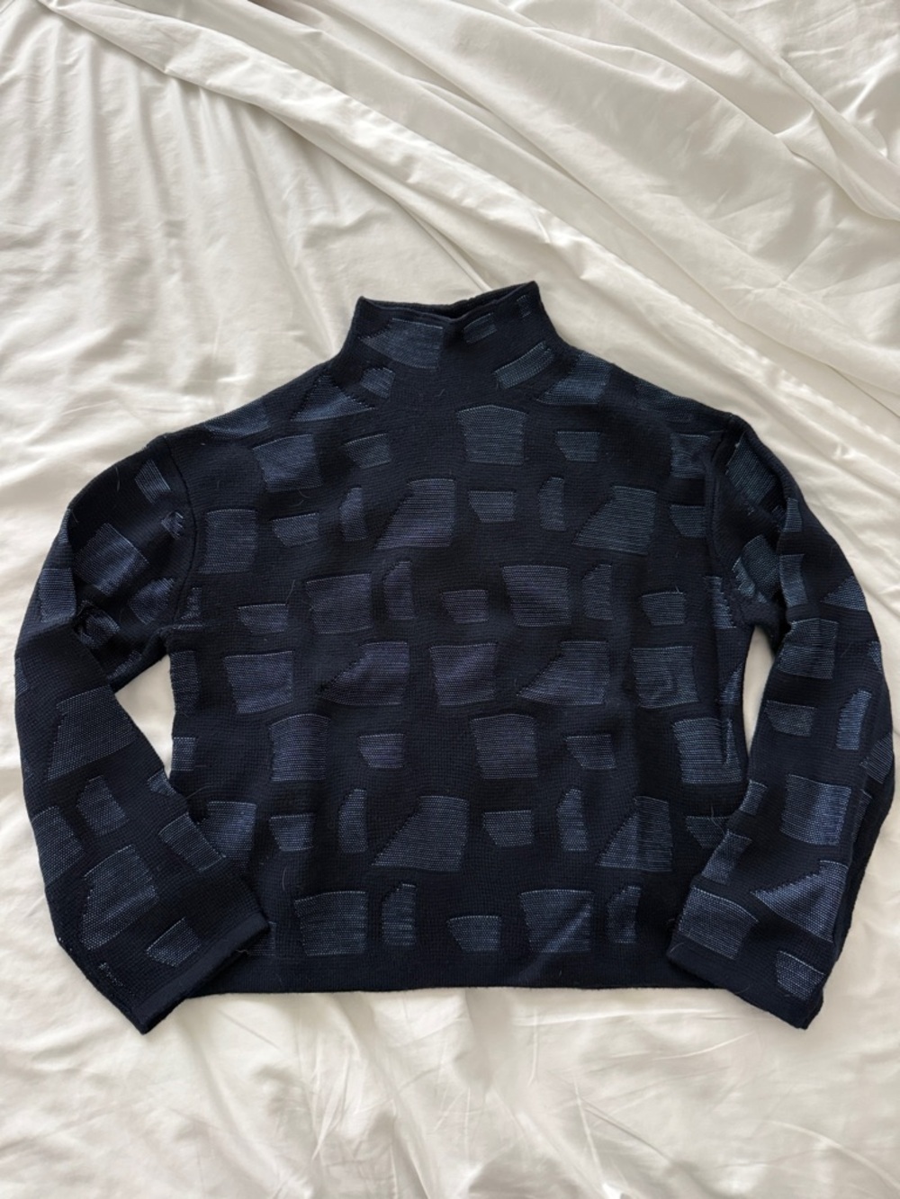 Paul Smith Geo' Wool-Blend Funnel Neck Sweater